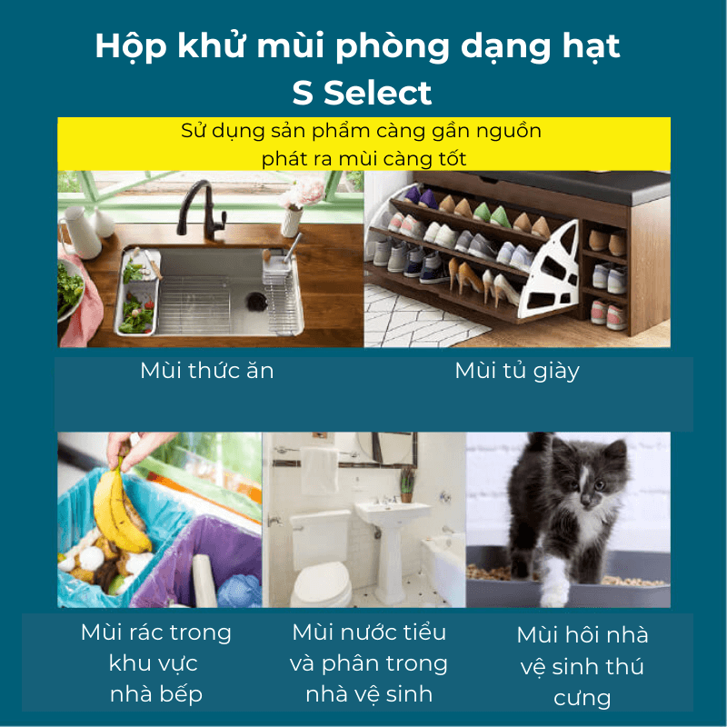 Hộp khử mùi phòng S Select không mùi (Túi Refill)
