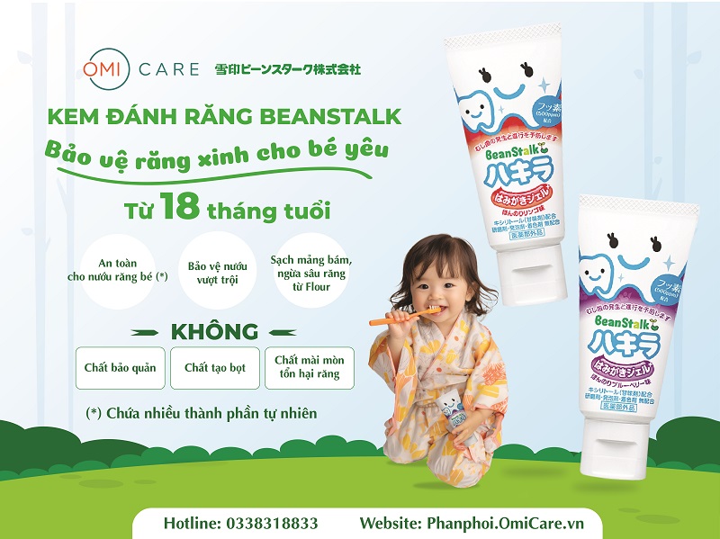 Kem đánh răng cho bé Beanstalk